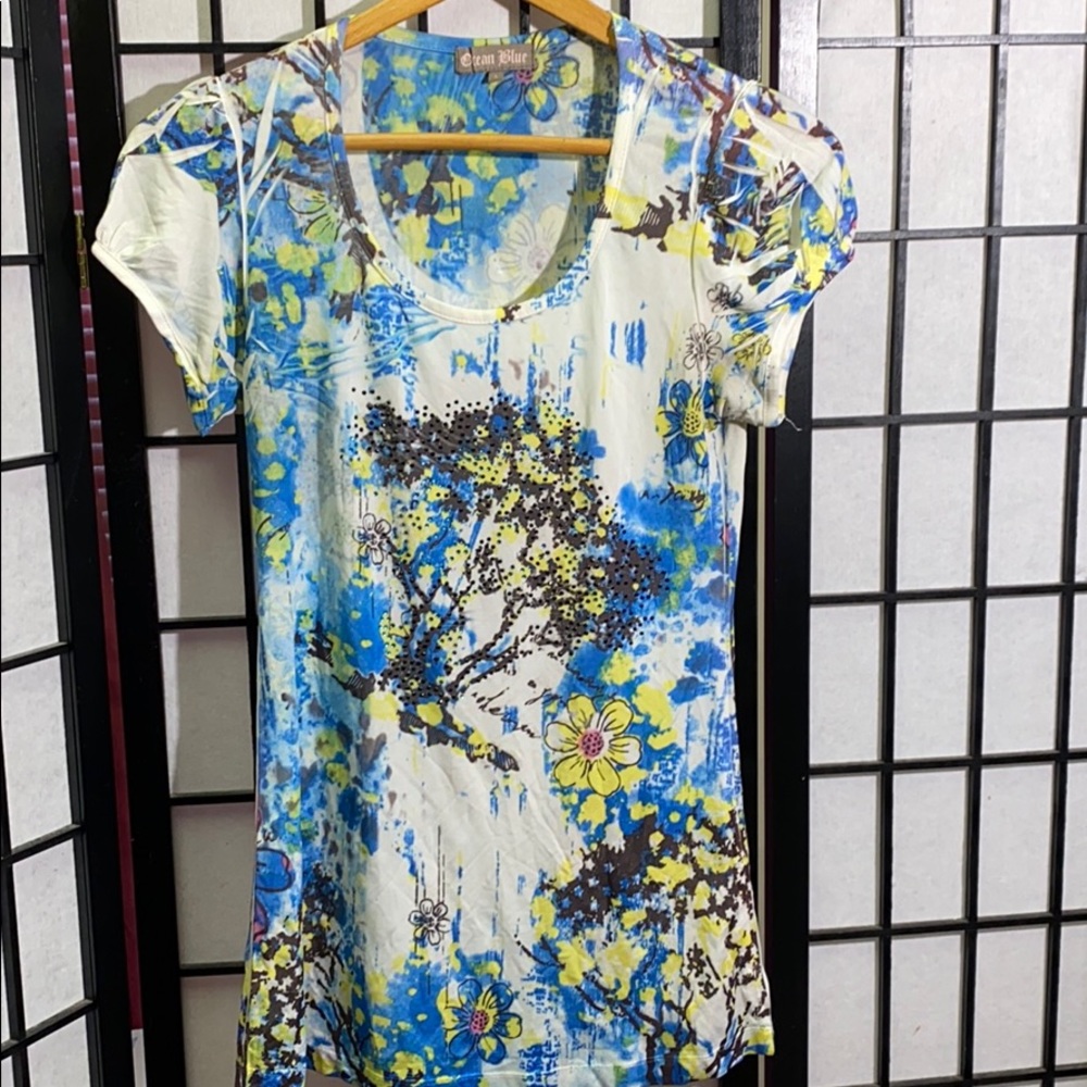 Ocean Blue Top Size L